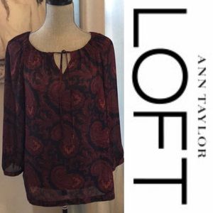 LOFT Paisley Print Blouse